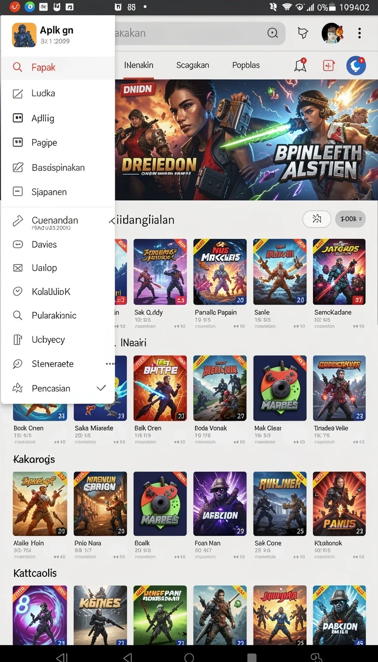 Tampilan utama aplikasi Download jktwin APK untuk Android yang intuitif dan efisien.
